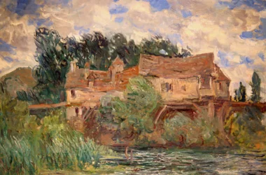 Häuser auf der alten Brücke in Vernon um 1883